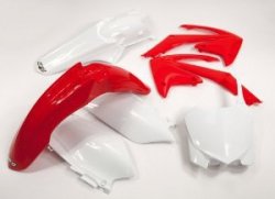 UFO KOMPLET PLASTIKÓW HONDA CRF 250R 11-13, CRF 450R 11-12 KOLOR OEM (CZERWONY/BIAŁY) (HO114E999)