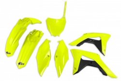 UFO KOMPLET PLASTIKÓW HONDA CRF 250R 18-21, CRF 450R 17-20, KOLOR ZÓŁTY FLUO