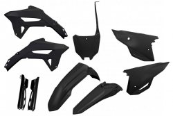 UFO 2024/11 KOMPLET PLASTIKÓW (FULL KIT) Z OSŁONAMI TELESKOPÓW (AMORTYZATORÓW) HONDA CRF 250R 22-24, CRF 450R 21-24 KOLOR CZARNY