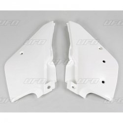 UFO BOCZKI TYLNE KAWASAKI KDX 200 95-20 KOLOR BIAŁY