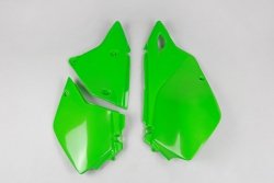 UFO 2024/11 BOCZKI TYLNE KAWASAKI KLX 400R 03-25 ( KOMPLET ) KOLOR ZIELONY