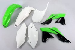 UFO KOMPLET PLASTIKÓW KAWASAKI KXF 250 13-16 KOLOR OEM 14-15 (ZIELONY/BIAŁY/CZARNY) (KA221E999)