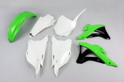 UFO KOMPLET PLASTIKÓW KAWASAKI KX 85 14-21 KOLOR OEM 14-15 (ZIELONY/BIAŁY/CZARNY)
