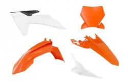 RACETECH (RTECH) 2024/12 KOMPLET PLASTIKÓW KTM SX 65 24-25 KOLOR OEM ( POMARAŃCZOWY / BIAŁY / CZARNY )