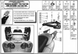 KAPPA STELAŻ KUFRA CENTRALNEGO YAMAHA MAJESTY 125/150/180 (01-11) ( BEZ PŁYTY )