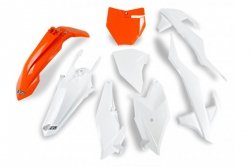 UFO 2024/11 KOMPLET PLASTIKÓW KTM SX 85 18-24 KOLOR OEM 23-24 ( POMARAŃCZOWY / BIAŁY )