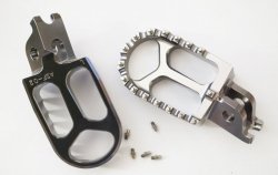 JR PODNÓŻKI PEGI ALUMINIOWE KAWASAKI KXF 250 / 450 06-14 KOLOR SZARY (2SZT) - WYPRZEDAŻ