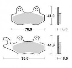 MOTO-MASTER WYPRZEDAŻ KLOCKI HAMULCOWE KH135 / KH214 SINTER METAL RACING: 12 (SINTERPRO SERIES RACING GP) KAWASAKI: KX 125-250-5