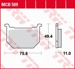 TRW ZF KLOCKI HAMULCOWE KH051 ORGANIC GN 250 82-99, GSX 400 80-84, GSX 750 80-87, GS 850G/GS 1000G/GS 1100G 80-81, 84-86 PRZÓD