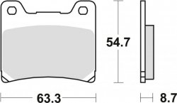 TRW ZF KLOCKI HAMULCOWE KH88 SINTER STREET YAMAHA TZR 125 88-00, FZR 600 89-95, YZF 600 96-02, FZ 750 85-94, XV 750 89-92, YZF 7