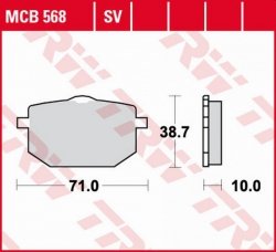 TRW ZF KLOCKI HAMULCOWE KH101 ORGANIC YAMAHA TT 600 89, XT 600 87-90, XT 600Z TENERE 86-91 PRZÓD