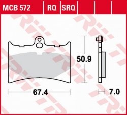 TRW LUCAS ZF KLOCKI HAMULCOWE KH126 ORGANIC SPORT APRILIA AF-1 125 '89-'92, RS 125 '92-'04, AF-1 250 '9