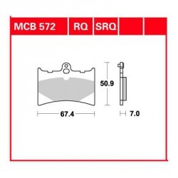 TRW ZF KLOCKI HAMULCOWE KH126 ORGANIC APRILIA AF 125 89-92, RS 125 95-06, GILERA NORDWEST 600 91-93, MOTO GUZZI QUOTA 1000 89-97