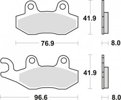 TRW ZF KLOCKI HAMULCOWE KH135 KH214 ORGANIC APRILIA SX 125 18-, HONDA NSR 150 02-, KAWASAKI KLX 125 10-13, KDX 250 90-94, KLX 25