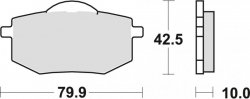 TRW ZF KLOCKI HAMULCOWE KH136 ORGANIC YAMAHA XV 535 VIRAGO 88-94, PRZÓD