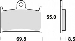TRW ZF KLOCKI HAMULCOWE KH145 KH236 ORGANIC SUZUKI GSXR 750 88-93, GSXR 1100 89-92, TRIUMPH DAYTONA 955 96-06, SPEED TRIPLE 955 
