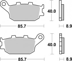 TRW ZF KLOCKI HAMULCOWE KH174 ORGANIC HONDA CBF 500 04-08, CB 600 HORNET 98-15, CBF 600 04-13, CBR / RR 600 91-07, NC 700 / 750 
