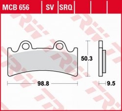 TRW ZF KLOCKI HAMULCOWE KH190 SINTER STREET TRIUMPH DAYTONA 900 SUPER III 94-96, YAMAHA YZF 750R/SP 93-98, FZR 1000 GENESIS 95-9