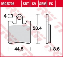 TRW LUCAS ZF KLOCKI HAMULCOWE KH283 SINTER SUZUKI AN 250 BURGMAN '98-'00, AN 400 BURGMAN '01-'06, SYM GTS 12