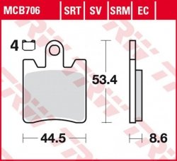 TRW ZF KLOCKI HAMULCOWE KH283 SINTER ROAD/TRACK TRIUMPH TROPHY 1200 13-17, YAMAHA FJR 1300 06-, XV 1900 MIDNIGHT STAR 11-16 PRZÓ