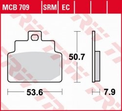 TRW ZF KLOCKI HAMULCOWE KH301 ORGANIC SCARABEO 4T 100 01-09, COMPANY 125 09-13, LEONARDO 125 99-05, MOJITO 125 02-12, SR 150 00-