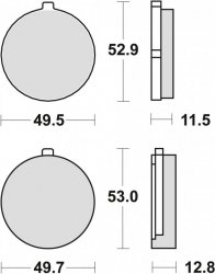 TRW ZF KLOCKI HAMULCOWE KH38 ORGANIC SUZUKI GS 500 78-79, GS 550 77-81, GS 1000 78-80, PRZÓD (PROMOCJA)