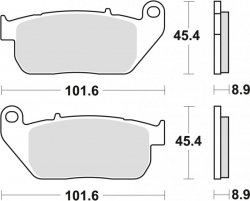 TRW ZF KLOCKI HAMULCOWE KH381 SINTER STREET HARLEY-DAVIDSON XL 883 03-15, XL 1200 04-13, PRZÓD