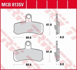 TRW LUCAS KLOCKI HAMULCOWE KH457 SINTER STREET HARLEY-DAVIDSON 1584 / 1690 / 1750 / 1800 08-17, PRZÓD