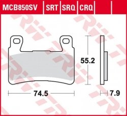 TRW LUCAS ZF KLOCKI HAMULCOWE KH296 SINTER ROAD/TRACK KAWASAKI ZX-6R NINJA '13-, PRZÓD