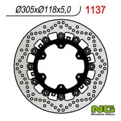 NG TARCZA HAMULCOWA PRZÓD BMW K1100LT/RS 89-00, R1100GS/R 93-94, R1100R/RT/RS 92-01 (305x118x5MM) (6X9,0MM) PŁYWAJĄCA