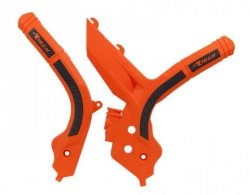 RACETECH (RTECH) OSŁONY RAMY (KOMPLET) BI-MATERIAL SUPER GRIP KTM SX 125/150/250 19-21, SXF 250/350/450 19-21, SXF 450 18-21, EX