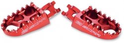 SCAR RACING PODNÓŻKI PEGI ALUMINIOWE KAWASAKI KXF 06-17, KXF 450 07-17, CRF 250 02-17 KOLOR CZERWONY