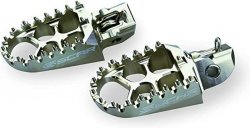 SCAR RACING PODNÓŻKI PEGI ALUMINIOWE KAWASAKI KXF 06-17, KXF 450 07-17, CRF 250 02-17 KOLOR TYTANOWY