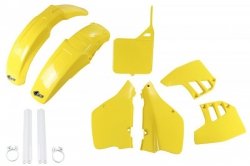 UFO KOMPLET PLASTIKÓW (FULL KIT) Z OSŁONAMI TELESKOPÓW (AMORTYZATORÓW) SUZUKI RM 250 89-91 KOLOR OEM (ŻÓŁTY) (SU398E999)
