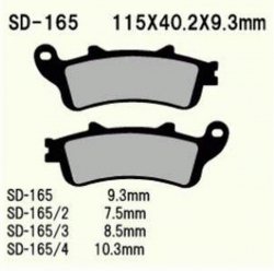 VESRAH KLOCKI HAMULCOWE KH261/KH281 SPIEK METALICZNY (ZŁOTE) (8,5MM) (MADE IN JAPAN)