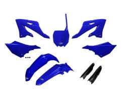 UFO KOMPLET PLASTIKÓW (FULL KIT) Z OSŁONAMI TELESKOPÓW (AMORTYZATORÓW) YAMAHA YZ 125 / 250 22-24 KOLOR OEM NIEBIESKI CZARNY