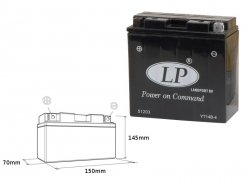 LANDPORT AKUMULATOR YT14B-4 (MS LT14B-4) 12V 12AH 150X69X145 BEZOBSŁUGOWY - ZALANY (6) (175A)