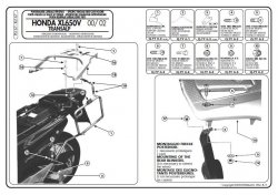 KAPPA STELAŻ KUFRÓW BOCZNYCH MONOKEY HONDA XL 650V TRANSALP (00-07) 