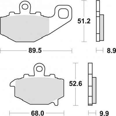 TRW klocki hamulcowe tył Kawasaki Z 750 S ( 05-06)