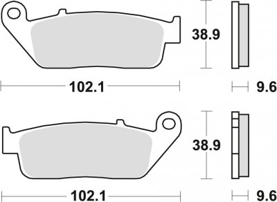 TRW klocki hamulcowe  tył HONDA VFR - F  750 (88-97) 