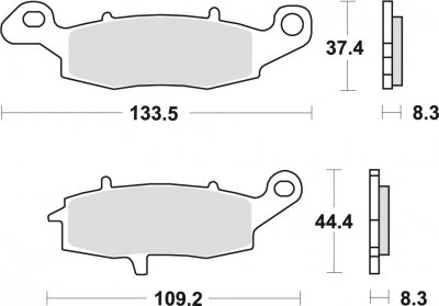 TRW klocki hamulcowe tył Kawasaki ZR-7 750 S (01-03)