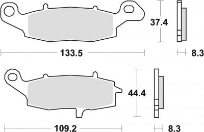 TRW klocki hamulcowe przód Kawasaki VN 1500  Classic (96-97)