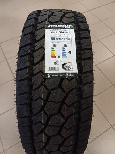 1 szt. Opona RADAR 35x12.50R18LT RENEGADE AT-5 123S 10PR OWL #E M+S 3PMSF RZD0049 - bicie horyzontal