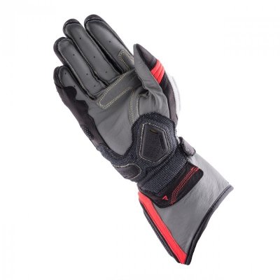 RĘKAWICE MOTOCYKLOWE DAMSKIE REBELHORN REBEL BLACK, WHITE, FLO RED WL DL