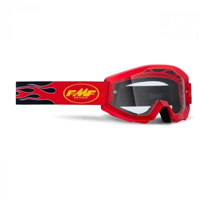 GOGLE FMF JUNIOR POWERCORE FLAME RED - SZYBA CLEAR YOS