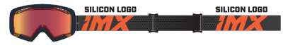 GOGLE IMX ENDURANCE FLIP GRAPHIE BLUE MATT/ ORANGE - SZYBA IRIDIUM GOLD + CLEAR (2 SZYBY W ZESTAWIE) OS