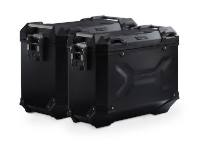 ZESTAW KUFRÓW BOCZNYCH TRAX ADV I STELAŻY SW-MOTECH KAWA VERSYS 1000/1000 S (18-) BLACK 45/45L