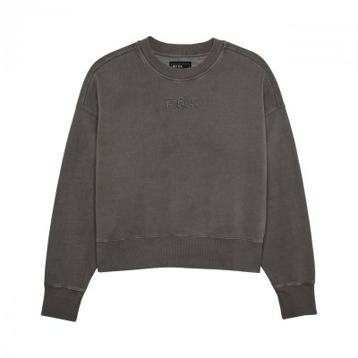 BLUZA FOX LADY WORDMARK OVERSIZED FLEECE CREW PEWTER M