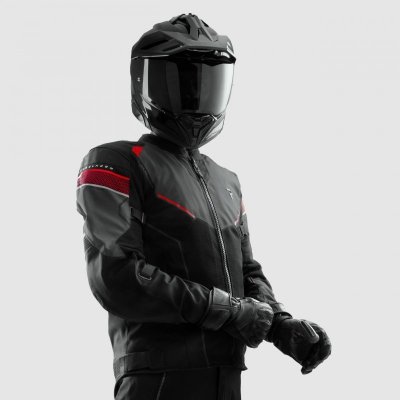 KURTKA TEKSTYLNA REBELHORN HIFLOW V BLACK/GREY/RED L