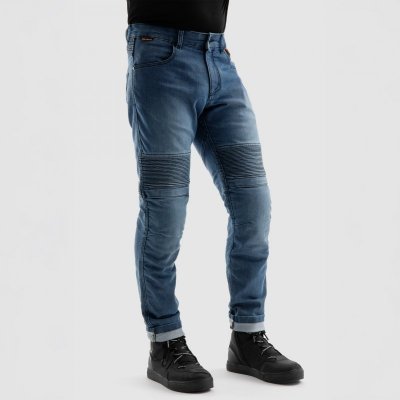JEANSY MOTOCYKLOWE REBELHORN REVOLT WASHED BLUE MONOLAYER 32/32